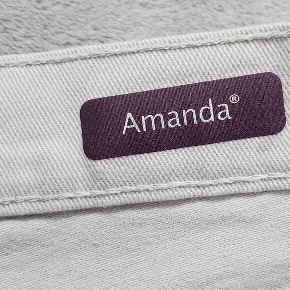 Gloria Vanderbilt Jeans Womens 18 Light Gray Amanda High Rise Slim Leg Stretch - Picture 5 of 13